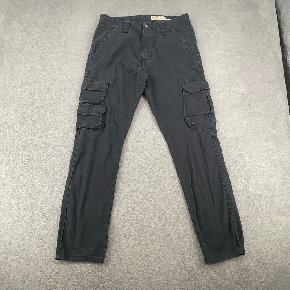 Wrangler Mens Regular Taper Cargo Pants Black Utility Trousers 7634